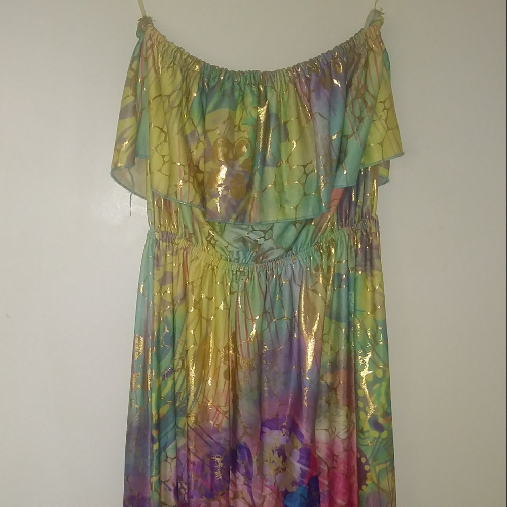 multicolored dress